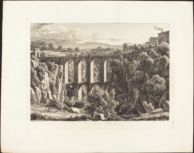 Black and white drawing of a bridge connecting two areas